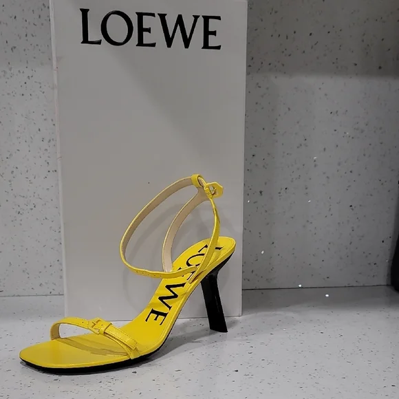 Loewe Bright Yellow Strappy Heels